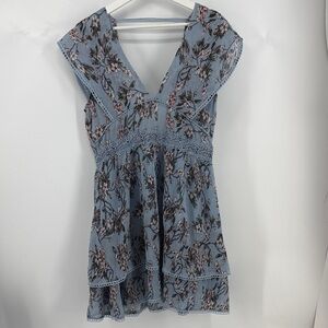 FOXIEDOX  Floral Blue Sleeveless Dress